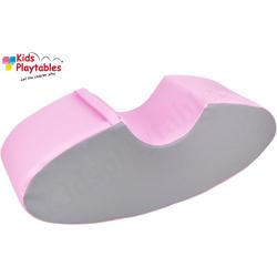 Soft Play Foam Schommelwip grijs-roze | rocker | wipwap | foamblokken | bouwblokken | Soft play speelgoed | schuimblokken